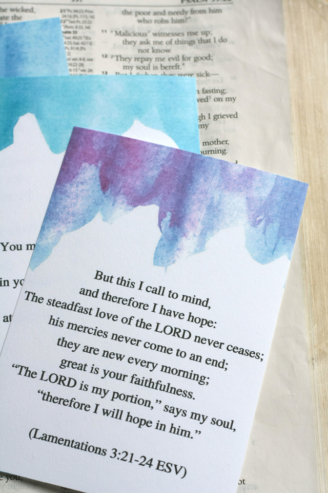 pretty scripture memory cards | Misselainious blog